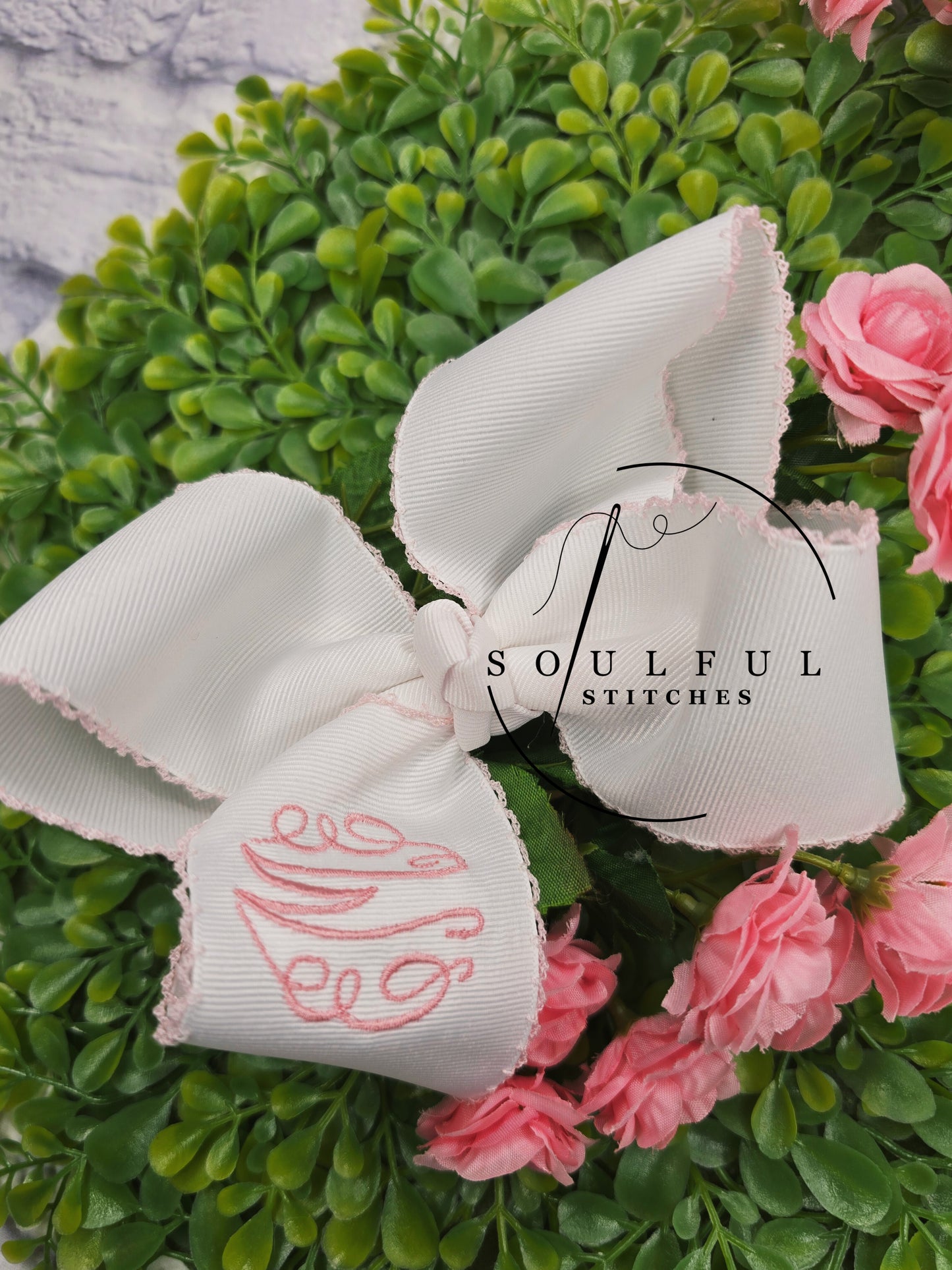 Monogrammed Hairbow