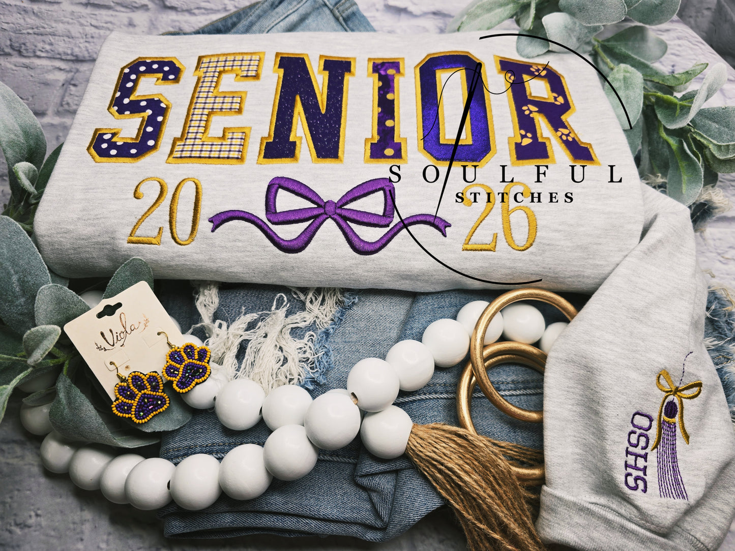 SENIOR 2026 w/Coquette Now & Tassel Sleeve