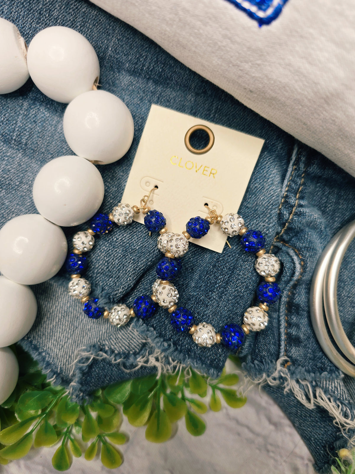 Blue & Silver Sparkle Earrings