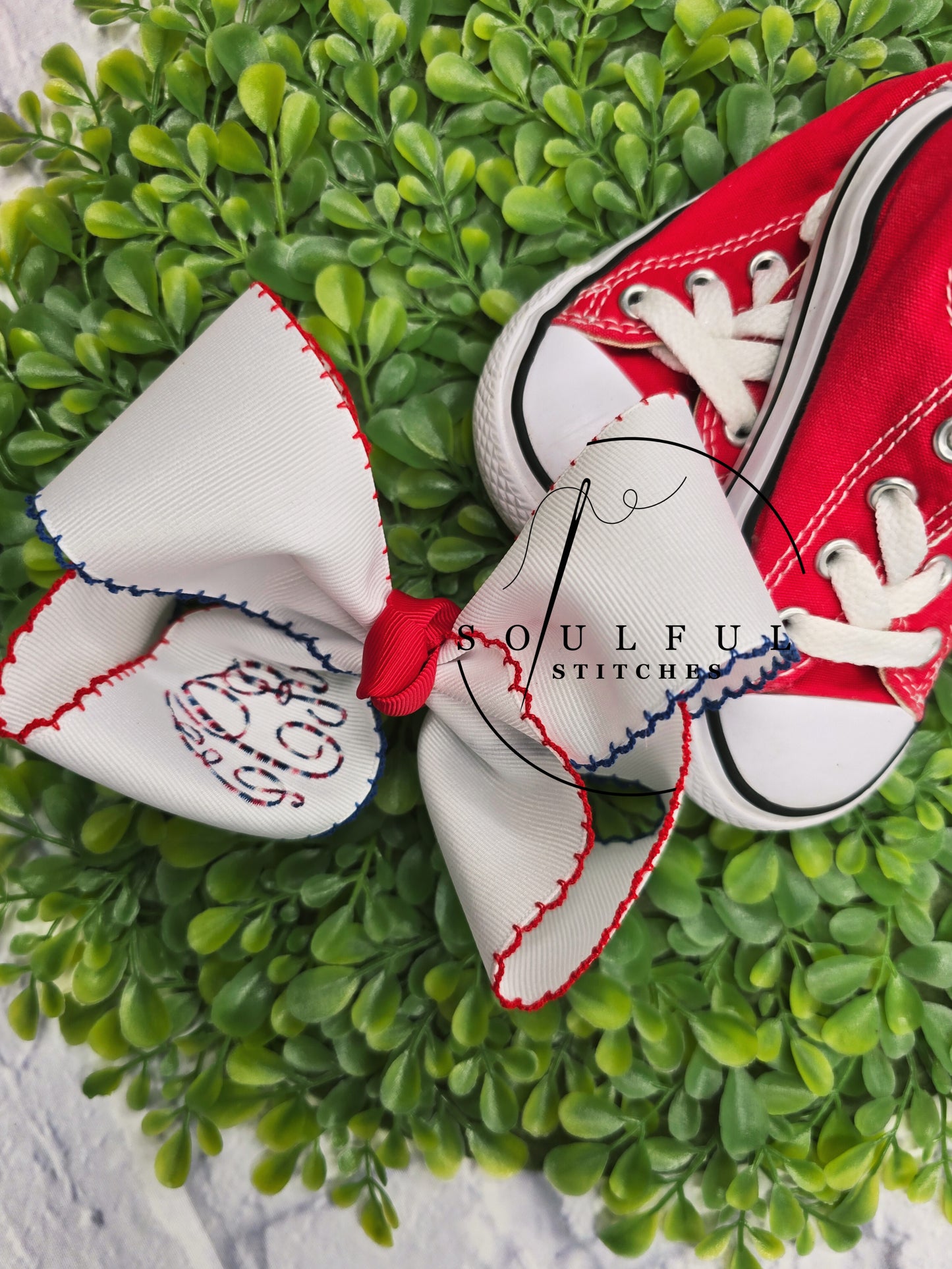 Monogrammed Hairbow
