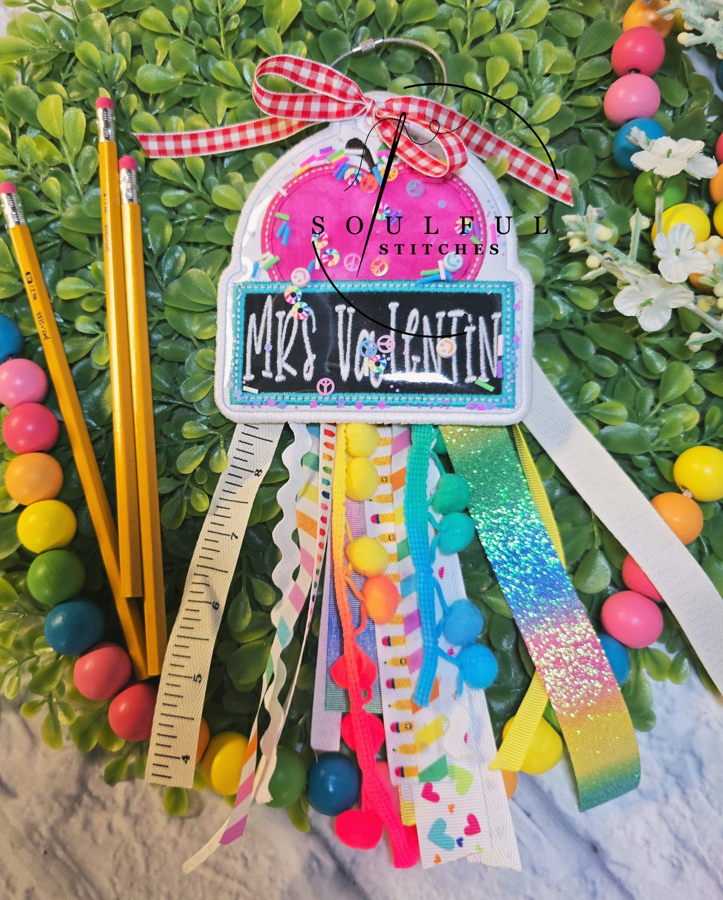 Apple Teacher Bag Tag