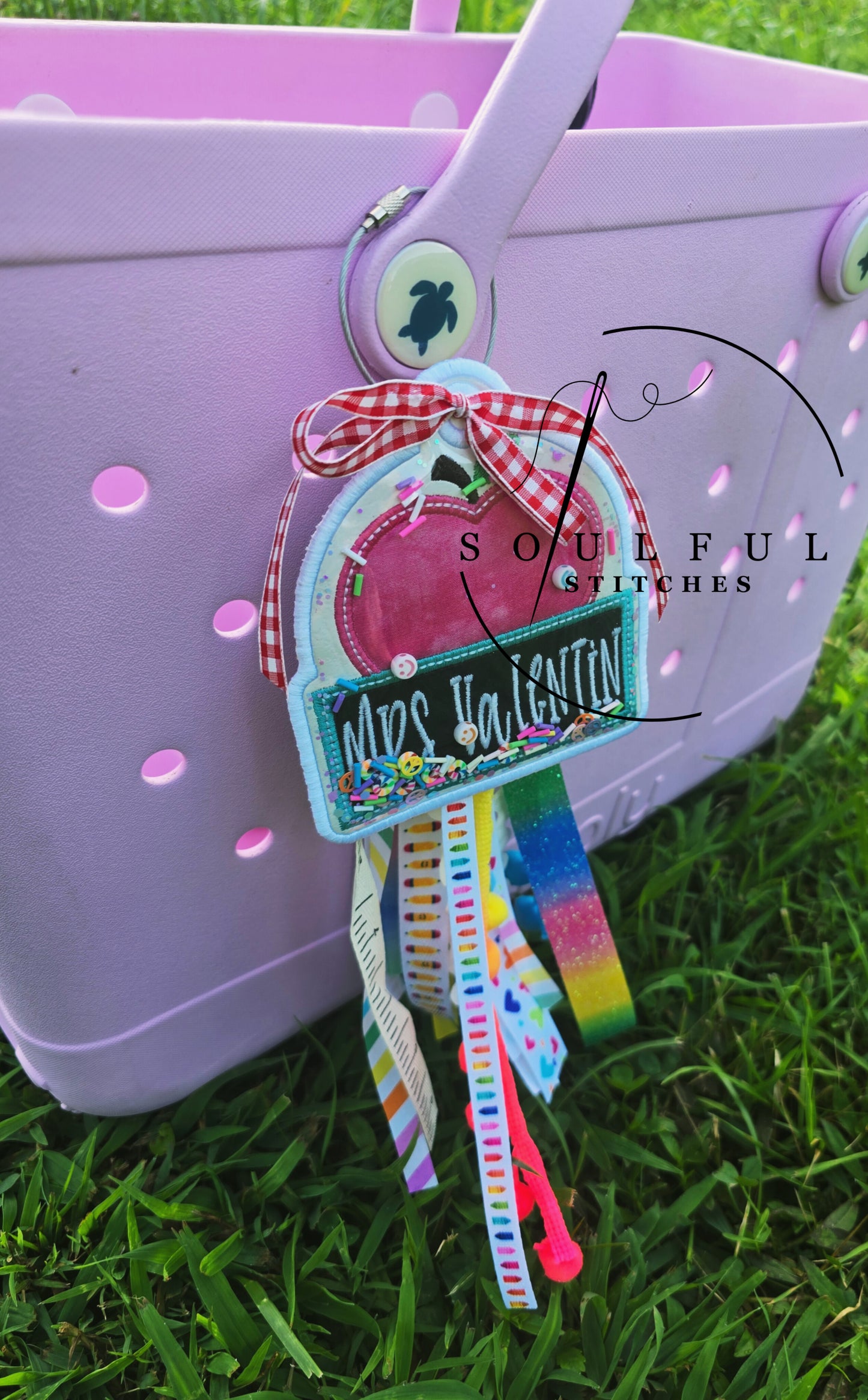 Apple Teacher Bag Tag