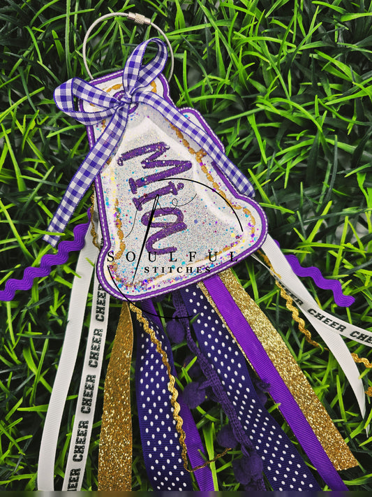Megaphone Cheer Bag Tag