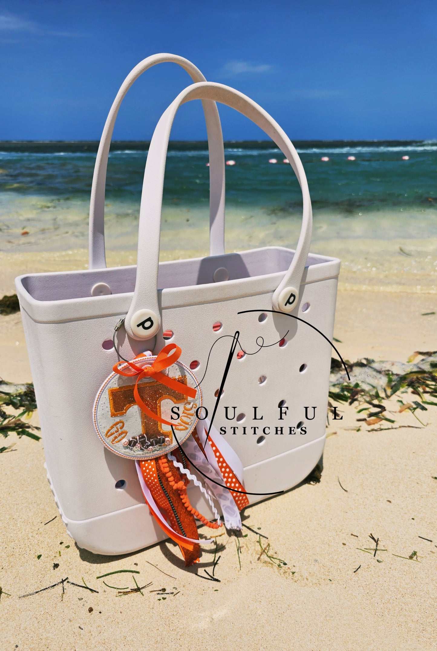 Orange T Bag Tag
