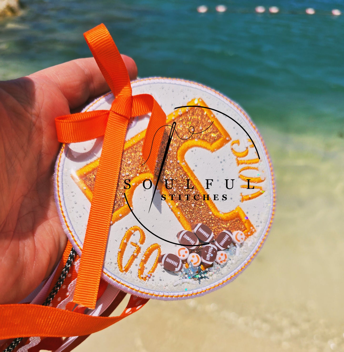 Orange T Bag Tag