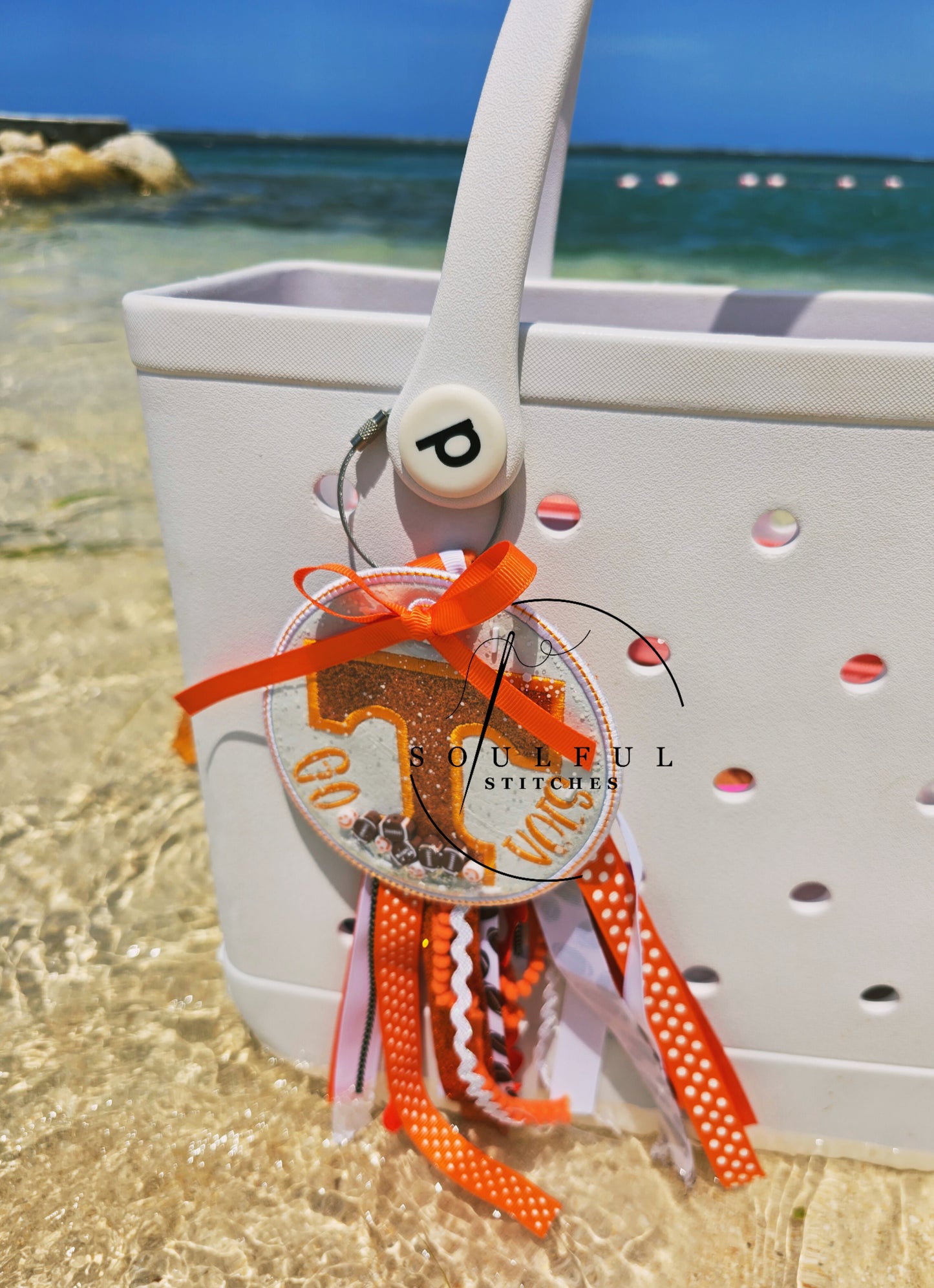 Orange T Bag Tag
