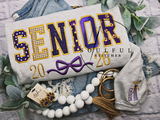SENIOR 2026 w/Coquette Now & Tassel Sleeve