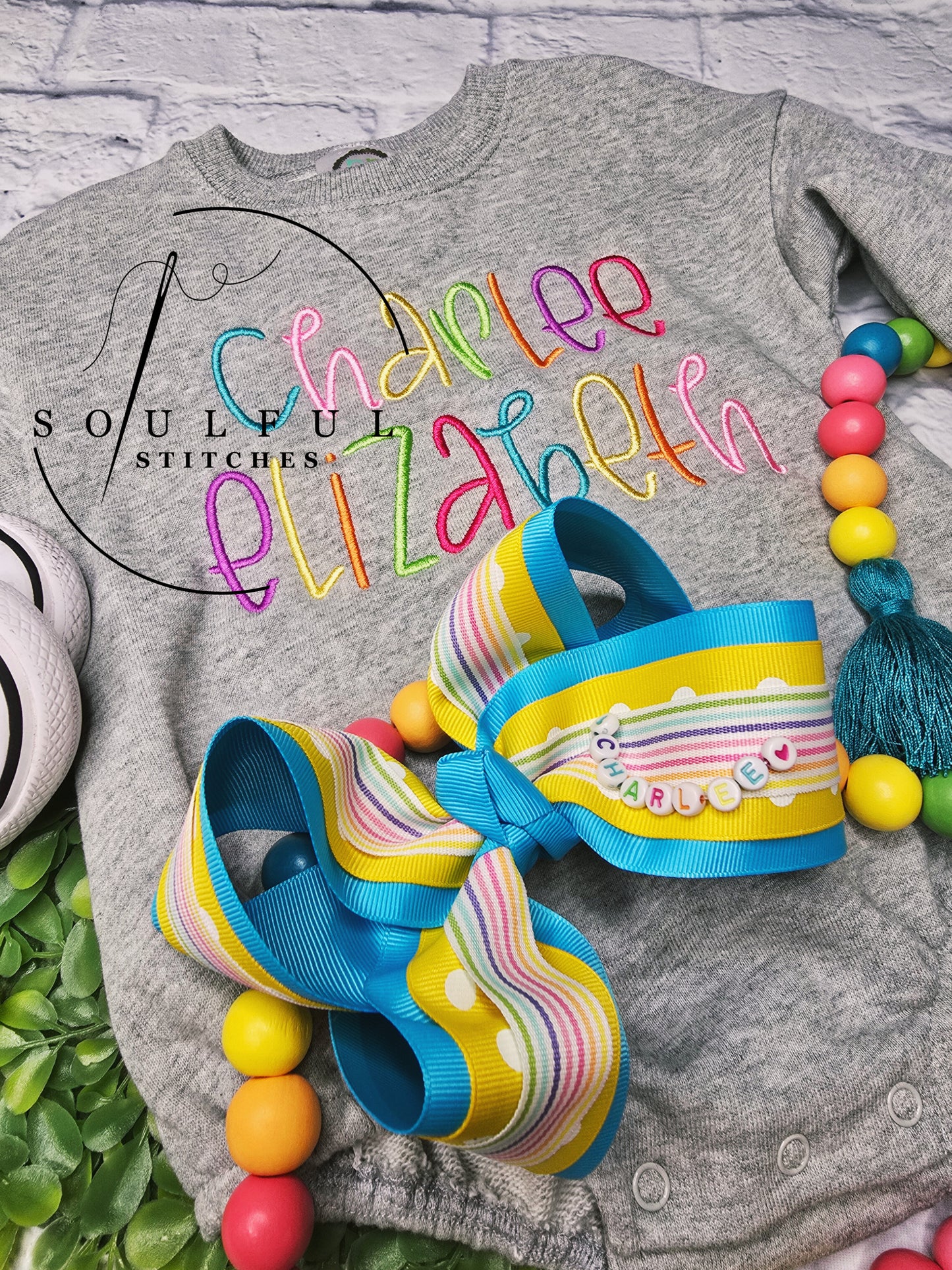 Rainbow Bubble Romper