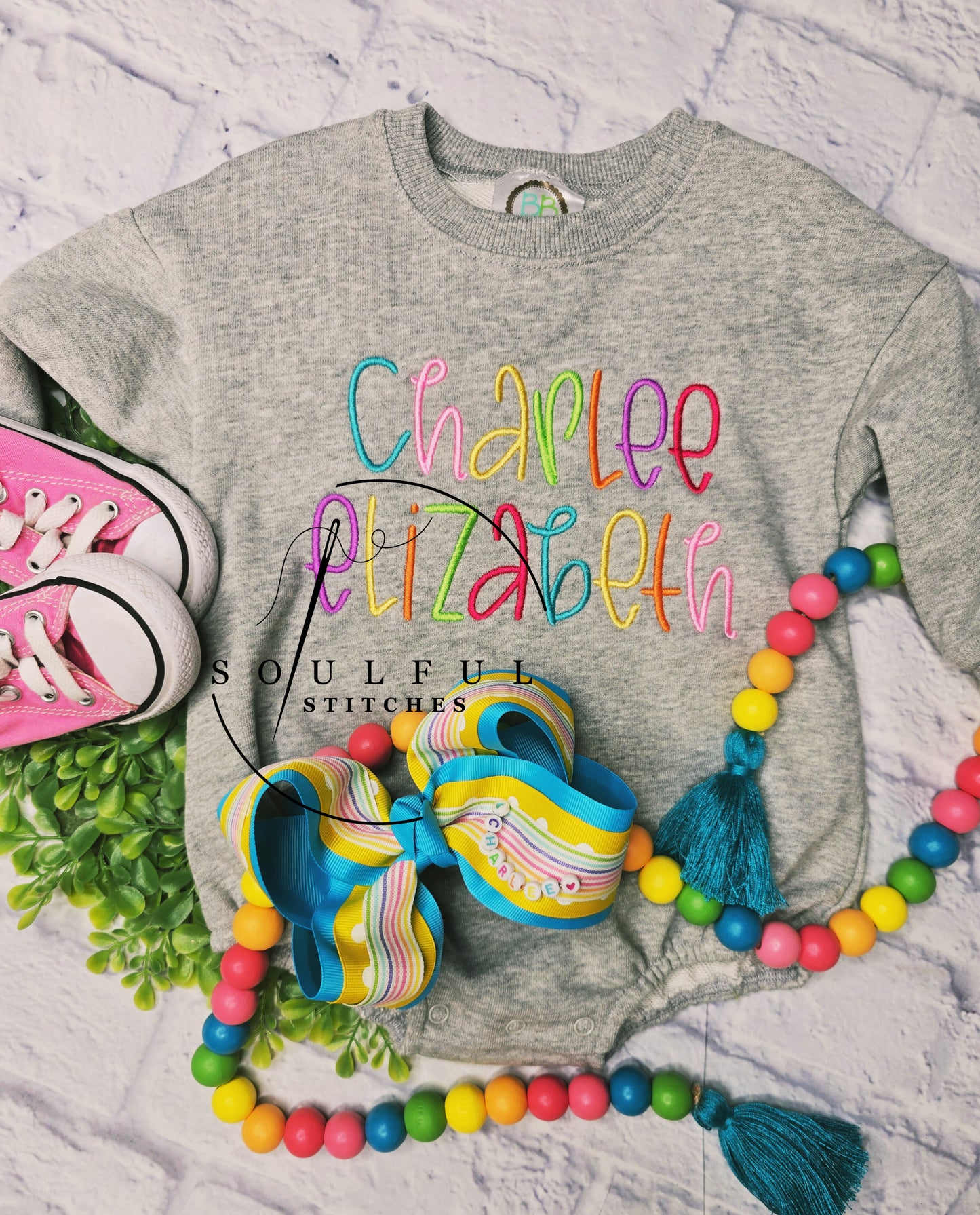 Rainbow Bubble Romper