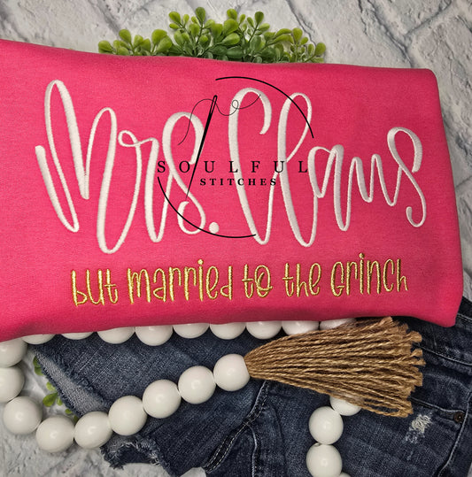 Sample stitch out Mrs. CLaus