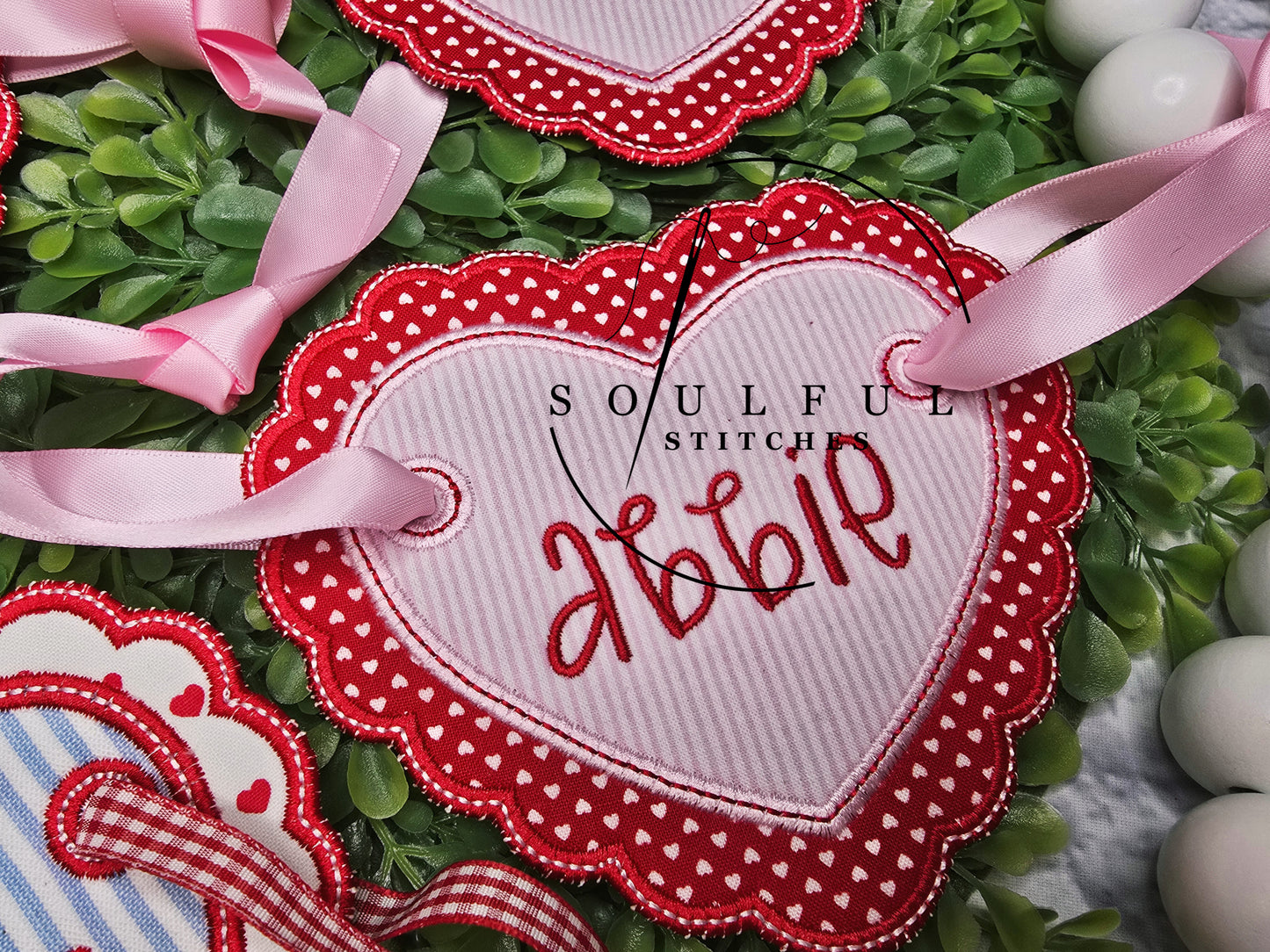 Scalloped Heart Bag Tag