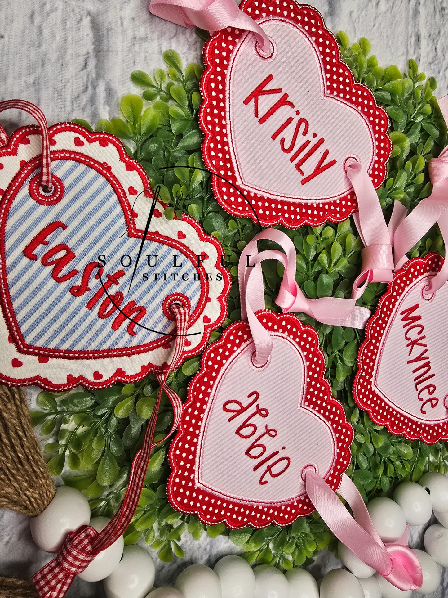 Scalloped Heart Bag Tag