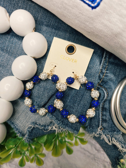 Blue & Silver Sparkle Earrings