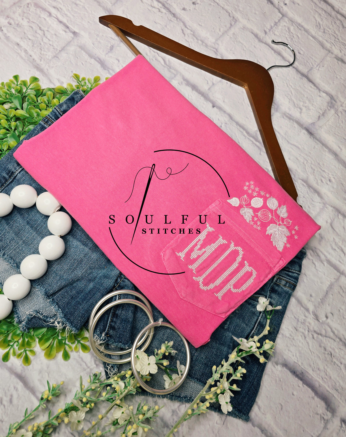 Gooseberry Pocket Tee w/Monogram